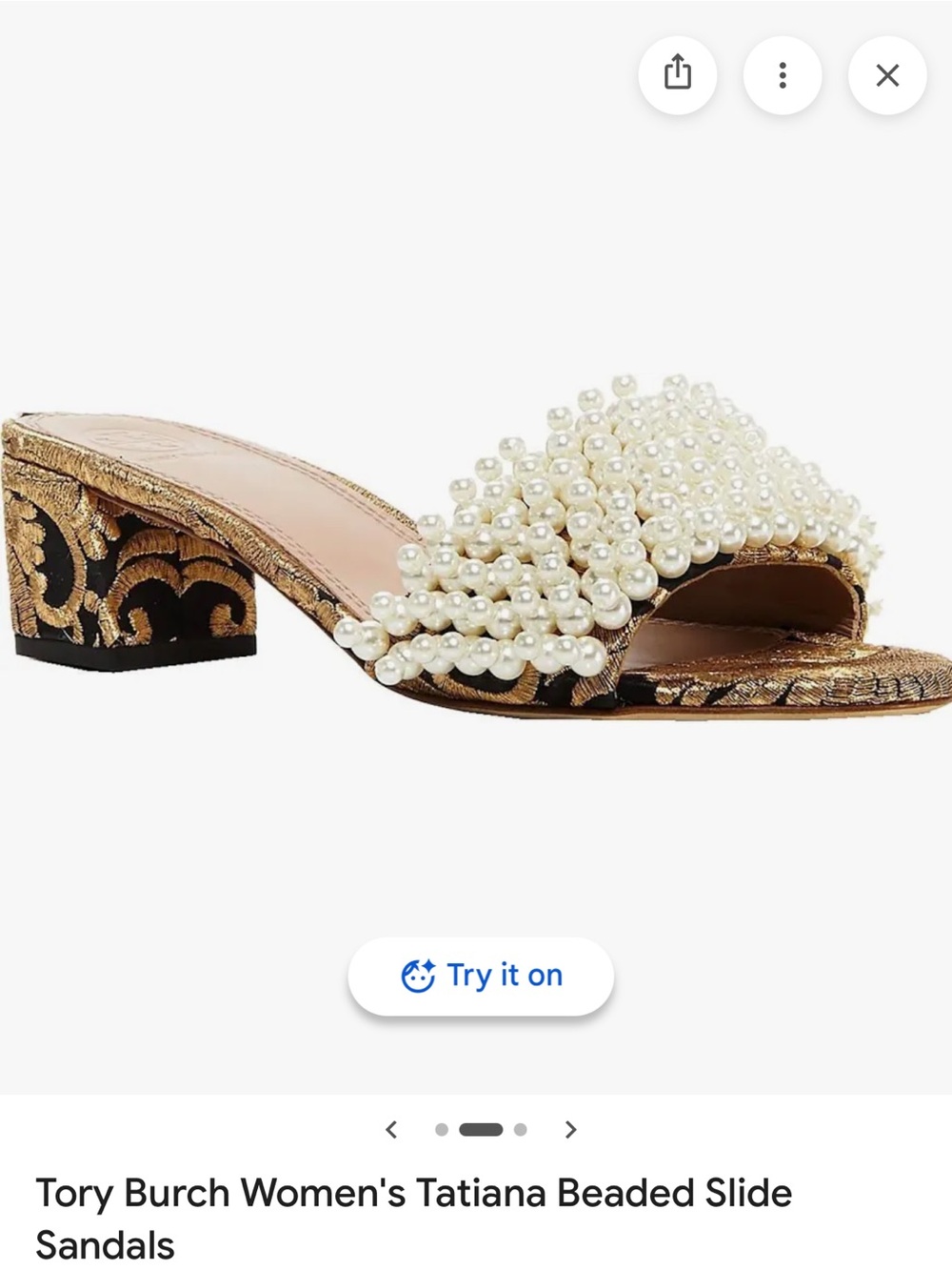 Tory Burch Ivory Pearl-Embellished Flat Loafer